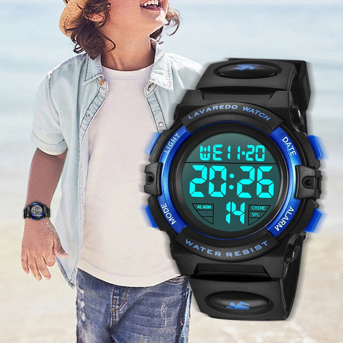 Digital Sports Watch for Age 4-15 Waterproof Watches with Alarm Stopwatch Wrist Watches for Age 4-15 Birthday Chriatmas Gift